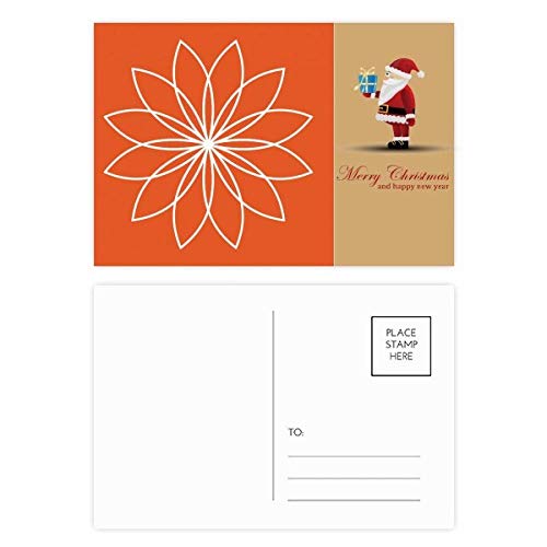 Cartes postales fleur de Père Noël lot de 20 à glisser sous le sapin en famille