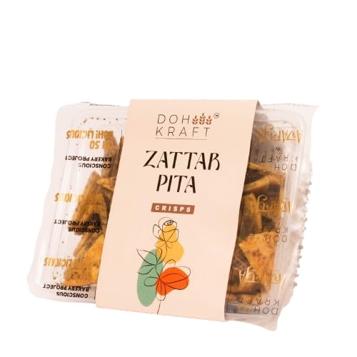Avarya Healthy Baked Crisps | Savory, Crunchy Snack for Tea Time | No Frying, Low Calorie (200 Grams, Zattar Pita Crisps)-image-31
