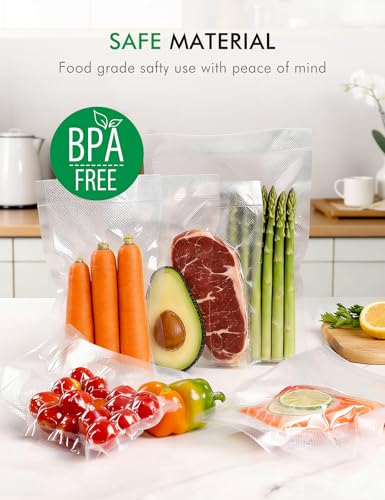 Image of Vacuum Sealer Bags, 11 inchx16 inch Gallon, 8 inchx12 inch Quart, 6 inchx10 inch Pint, 150Pcs | Commercial Grade, BPA Free, Sous Vide Compatible, Puncture Prevention, Kitchen Essentials