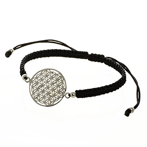 Preisvergleich Produktbild Bella Carina Damen Armband Makramee Blume des Lebens, 925 Sterling Silber