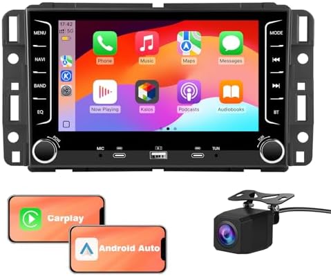 Android 13 Car Stereo for GMC Sierra Yukon Chevy Tahoe 2007 2008 2009 2010 2011 2012 2013 Upgrade 7" Touch Screen Radio Upgrade Wireless CarPlay and Wired Android