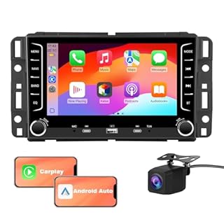 Vratzn 4Core 64GB Touch Screen Radio for Chevy Silverado 1500 GMC Sierra Acadia 2007-2013, Android Head Unit Chevy Tahoe Stereo Support CarPlay Android Auto GPS with Camera