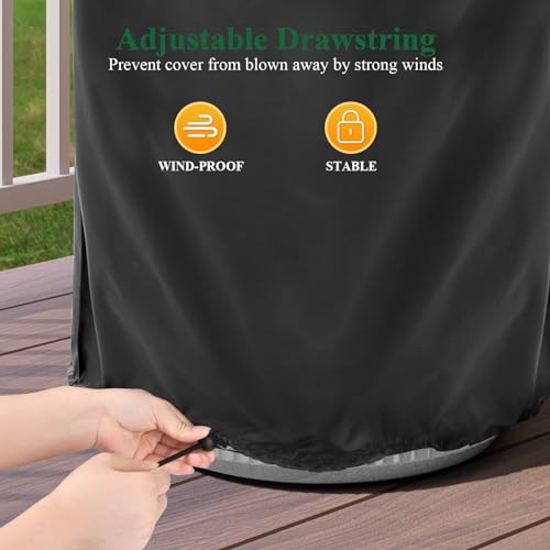 Aidetech Capa de Mesa de Bar de Pátio para Refrigerador Externo, Capa de Mesa Lateral, Capa Redonda