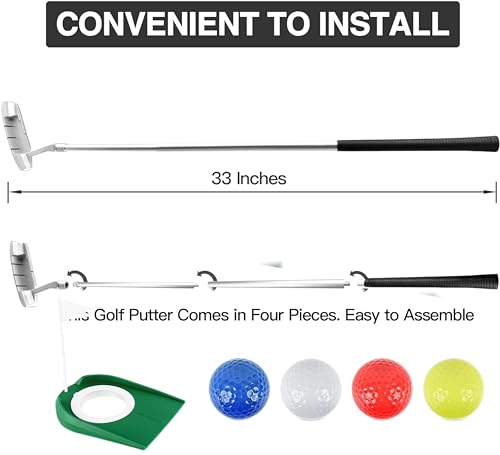 Asyxstar Putter de golfe - Putter de golfe para jovens, tacos de golfe para homens e mulheres mini c