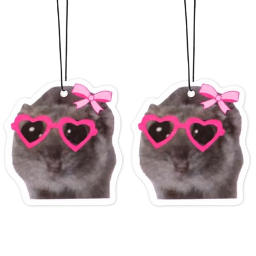 2 pezzi di albero profumato per auto, accessori divertenti per auto, profumatore per auto, set di accessori per interni (mouse dolce, 2 pezzi)
