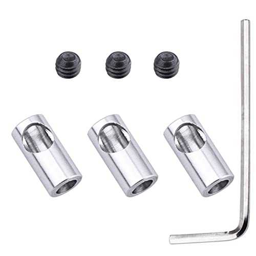 Crazyhobby Metal 1/8 Inch 3.17Mm To 5Mm Shaft Adapter Coupling Coupler Motor Axle Change-Over Sleeve For Rc Motor 540 550 3650 Pinion Gears, Set Of 3 #TOP1