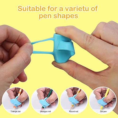 Image of Silicone Pencil Grips for Kids Handwriting | Pencil And Pen Grip Posture Correction Tool for Children (Pack of 3)