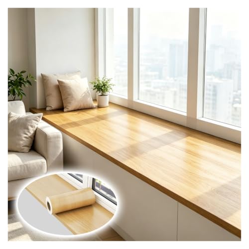 Cubierta de PVC para alféizar de ventana con acabado madera flexible de 5m x 10cm 2