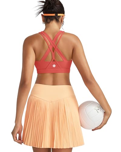 Image of RUNNING GIRL Sports Bras for Women,Seamless Strappy Sports Bra High Support Crisscross Back with Removable Pads