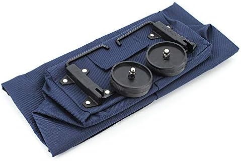 Gearific Collapsible Trolley Bags Shopping Bag Oxford Cloth Foldable Shopping Bag with Wheels Shopping Cart for Home Supermarket (Indigo)