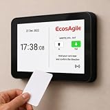 EcosAgile eClock – Timbracartellini Digitale con 5 Badge NFC, Rilevatore Presenze Wi-Fi/4G LTE, Controllo Accessi – Software Cloud Gestione Presenze GRATIS 1 anno