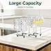 EsLuker.ly Baby Bottle Drying Rack Plastic Vertical Dryer Holder, Foldable Space Saving for 12 Milk Glass Bottle Countertop, Drain Stand Shelf for New Parents