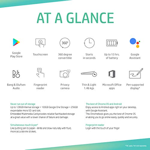 Image of HP Chromebook x360 10th Gen Intel Core i3 14c-ca0005TU 14 inch (35.56cms) Laptop (i3-10110U /8GB /128GB SSD /Chrome OS /Integrated Graphics), Mineral Silver