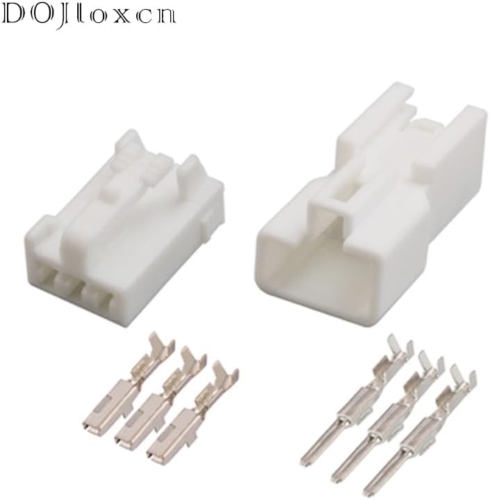 1/5/10/20/Sets 2/3/4/6 Pin Wiring White Scoket Automotive Female And Male Connector 7282-8663 7283-8660 DJ7061Y-0.6-11/21 - (Color: 6p female, Package: 20 sets, Pins: 6p)