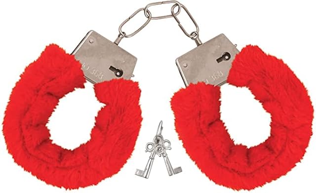 Fluffy Handcuffs Metal Comfortable Soft Plush Fur Handcuff With 2 Keys Police Role Play Costume Props Accessories Adults Play Party Toys Supplies For Lover Couple Ideal For Stage And Hen Nights