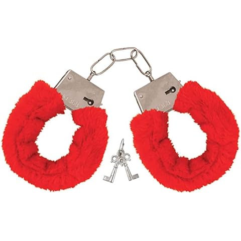 Fluffy Handcuffs Metal Comfortable Soft Plush Fur Handcuff With 2 Keys Police Role Play Costume Props Accessories Adults Play Party Toys Supplies For Lover Couple Ideal For Stage And Hen Nights Cover