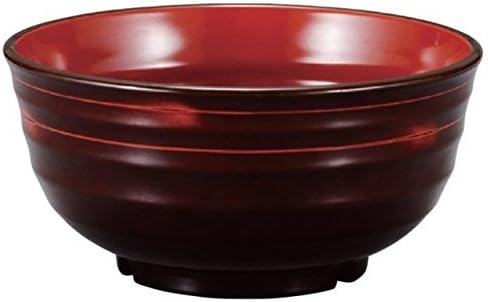 5-702-1 Bowl, Black, Diameter 5.2 x 2.8 inches (13.2 x 7.2 cm), Donburi, Rough Carving Pot, Oribe Sink Coating