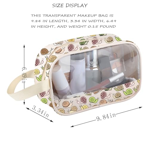 BNQL Snail Makeup Bag Snail Gifts Snail Lovers Gifts Snailed It Funny Snail Gifts Nature Lovers Gift Snails Travel Cosmetic Pouch2