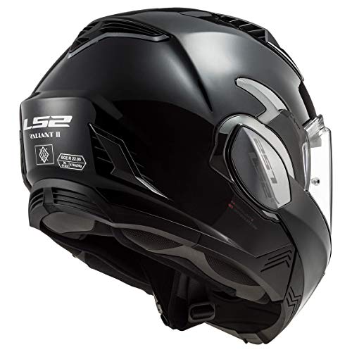 Ls2 Helmets Valiant Ii Modular Helmet (Gloss Blackout - X-Large) #TOP6