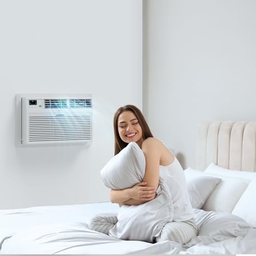Image of ROVSUN 8000 BTU Through the Wall Air Conditioner with Remote Control, 4-in-1 Wall AC Unit, Heater, Dehumidifier & Fan with Timer for Bedroom, Apartment, Dorm up to 350 Square Feet, 115V