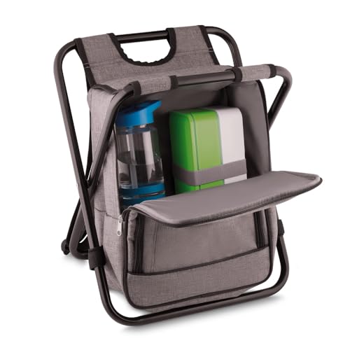 Mochila Térmica 2 em 1 que Vira Banco — Poliéster 600D, Interior Alumínio Soldado, 16 Litros, Suporta 115kg