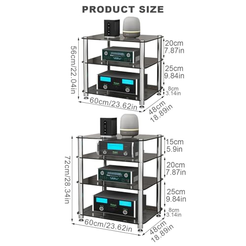 Scaffale angolare per CD e DVD, supporto salvaspazio per console di gioco, armadietto per display AV, ideale per soggiorno, camera da letto e sale da gioco