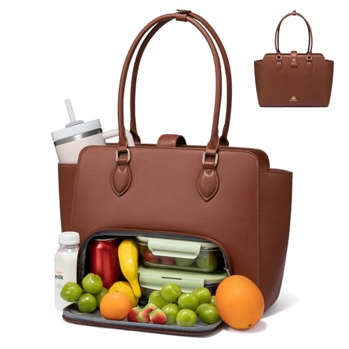 LOVEVOOK 2-in-1 Work Bag with Lunch Compartment, Lunch Tote Bag for Women