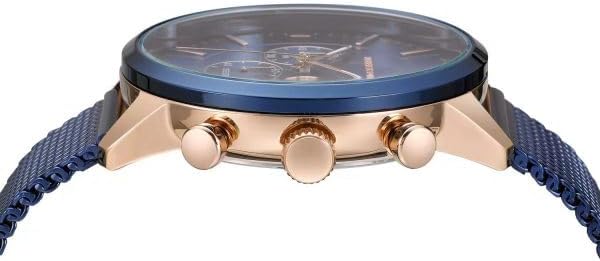 RM3435 Men’s Luxury Wrist Watch – Blue Stainless Steel Japanese Quartz, 3 ATM Water Resistant – Elegant Dress Watches for Men, Vintage Design, Ideal as a Reloj para Hombres - Image 3