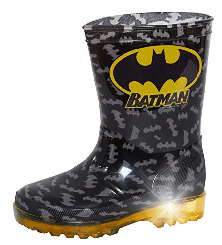 Bottes en caoutchouc lumineuses Batman : étanches et antidérapantes pour enfant