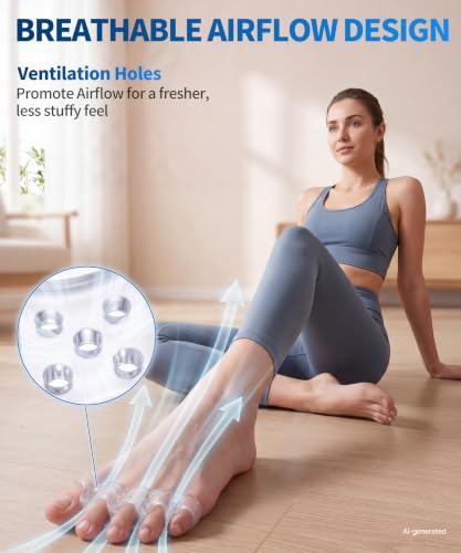 Soft Toe Spacers for Women and Men, Silicone Toe Separators with Breathable Airflow Channels, Washable Reusable Design for Daily Use, Stretching and Comfort, 1 Pair — view 2