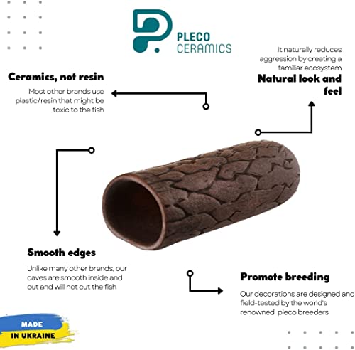 Image of Plecoceramics Aquarium pleco breeding cave Fish Tank Decorations Small Size (6 pcs)