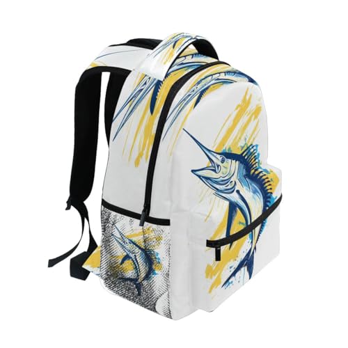 Fish Backpack for School Lightweight Backpack for Boys Girls Schoolbag Bookbag for Kids2