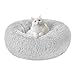 Cama Perro Gato Antiestres Pequeño - Cama Relax Redonda Relajante para Perros Gatos Calentitas Lavable Invierno, Camas para Perritos Pequeños (M-50cm, Gris Claro)