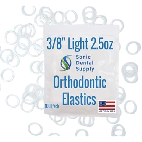 Clear 3/8" 2.5 oz - Orthodontic Elastic - Braces - Dental Rubber Bands - USA… Cover