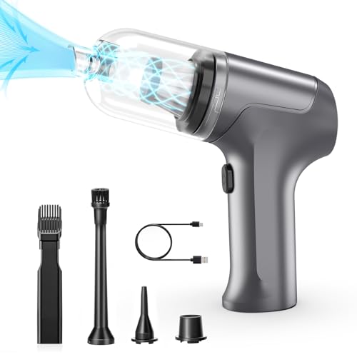 Car Cordless Vacuum Cleaners, 4 in 1 Cordless Vacuum Cleaner for Car with Brushless Motor 12000PA Strong Suction, 0.6lbs Ultra-Lightweight, Portable Rechargeable Vacuum Cordless for Car Home Office