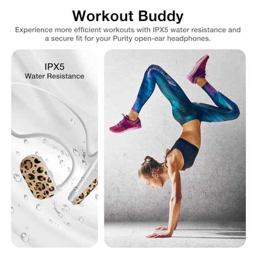 Image of Purity Air Open Ear Headphones - True Air Conduction Wireless Bluetooth Open Ear Earbuds with Dual Mic for iPhone /Android - Secured Long Wearing Comfort, Sports Sweat Resistant (Skull Camo)