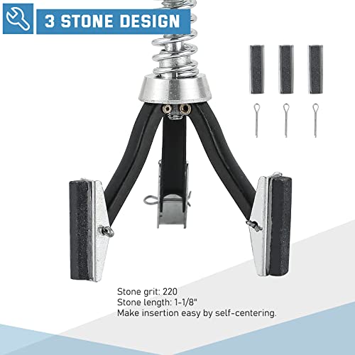 Atpeam AP-050901 Engine Cylinder Hone Tool Adjustable Deglazer Set For Grinding Holes From 3/4 Inch To 2-1/2 Inch Diameter With Extra 3-Piece 1-1/8 Inch Long Stones 220 Grit thumb #4