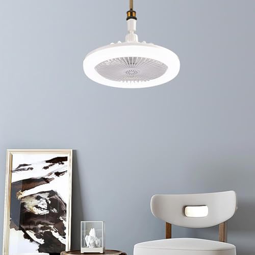 Ventilateur de plafond moderne avec télécommande et ventilateur de plafond plat dimmable