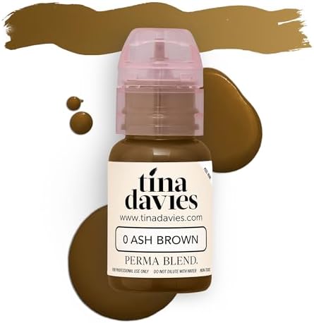 Tina Davies X Perma Blend Brow Pigment - Ash Brown, 1/2oz, Permanent Makeup