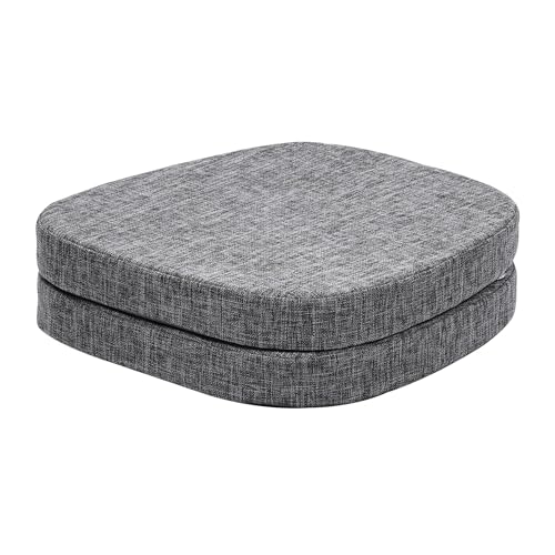Image of baibu 14x14 Memory Foam Metal Chair Cushions Set of 2, Dual-Layer Design Non-Slip Metal Dining Chair Pads Kitchen Seat Cushion with Machine Washable Cover, Grey