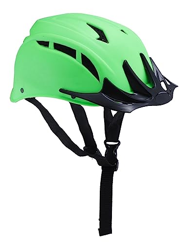 Image of Bicycle Helmet with Sun Visor Suitable for Kids, Boys and Girls up to 10 Years Green (Multi-Colour)
