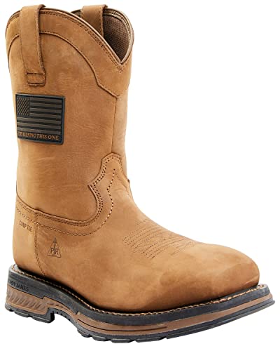 Cody James Mens 10 Disruptor Western Work Boot Nano Composite Toe Brown 9 D(M) US