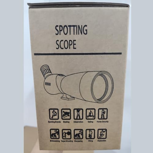 25-75×70 Spektiv, Jagd Spektiv für das Schießen Ziele, Teleskope-Wasserdichtes Zielfernrohr mit BAK4 Prisma Stativ Telefon Adapter Tragetasche, für Zielschießen Vogelbeobachtung Jagd Wildtiere