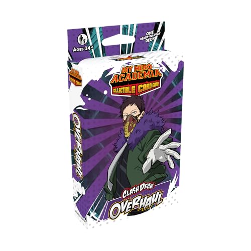 Jasco My Hero Academia Collectible Card Game Series 5: Clash Deck Overhaul - Ready to Play Out of The Box, 51 Card Deck & Playmat, MHA