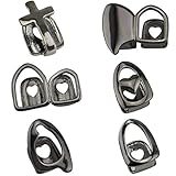 6PC 18K Plated Gold Grillz Mouth Teeth Top Tooth Single Grill Cap for Party Accessories