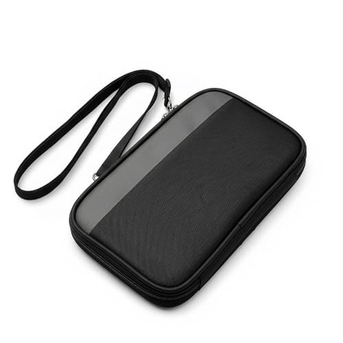 Image of FATMUG Travel Passport Organiser Wallet for Men Women- Family Passport Holder Cover with Zips-Black