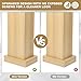BEQUZON Farmhouse Lectern Podium Stand with Heavy Base, 41.5H x 23.6W x 15.7D inches, Light Oak
