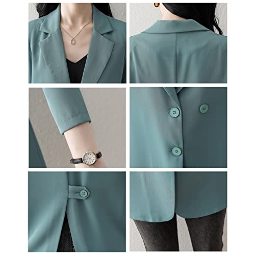 Paletó feminino, casaco de manga comprida casual manga comprida 3/4 Plus Size, cardigans blazer tern