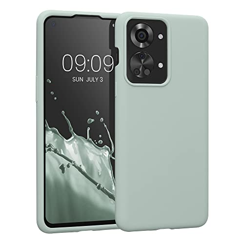 kwmobile Housse Compatible avec OnePlus Nord 2T 5G Coque - Housse de téléphone Protection Souple en TPU Silicone - Cool Mint