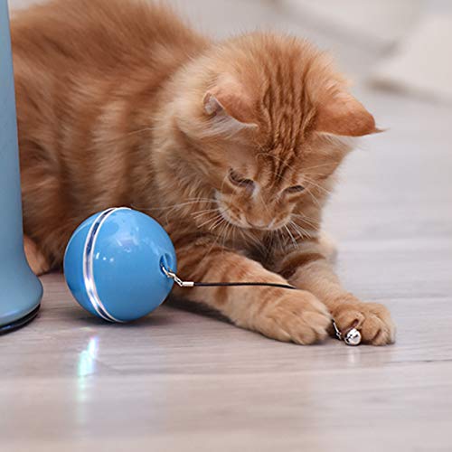 mewmewcat Bola de gato multicolorida para animais de estimação Brinquedo de carga USB Bola para anim